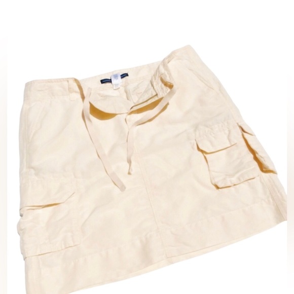 Gap Utility Cargo Skirt, Cream Linen Blend, Size 6 - Picture 2 of 13